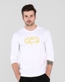 Shop Dark Knight Graffitti Full Sleeve T-Shirt White (BML)-Front