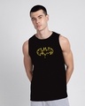 Shop Dark Knight Graffitti Round Neck Vest Black (BML)-Front