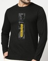 Shop Dark Knight Stripe Full Sleeve T-Shirt Black  (BML)-Front