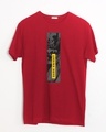Shop Dark Knight Stripe Half Sleeve T-Shirt Bold Red (BML)-Front