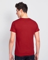 Shop Dark Knight Stripe Half Sleeve T-Shirt Bold Red (BML)-Design