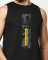 Shop Dark Knight Stripe Round Neck Vest Black (BML)-Front