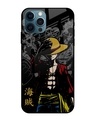 Shop Dark Luffy Premium Glass Case for iPhone 12 Pro Max (Shock Proof, Scratch Resistant)-Front
