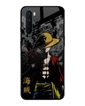 Shop Dark Luffy Premium Glass Case for OnePlus Nord (Shock Proof,Scratch Resistant)-Front