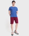 Shop Men's Dark Maroon Casual Shorts-Full