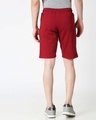 Shop Dark Maroon Zipper Shorts-Full