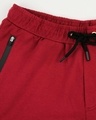 Shop Dark Maroon Zipper Shorts