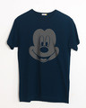 Shop Dark Mickey Face Half Sleeve T-Shirt (DL)-Front
