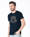 Shop Dark Mickey Face Half Sleeve T-Shirt (DL)-Design
