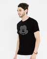 Shop Dark Mickey Face Half Sleeve T-Shirt (DL)-Design