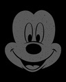 Shop Dark Mickey Face Half Sleeve T-Shirt (DL)