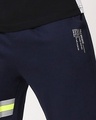 Shop Dark Navy-Neon Lime Reflector Shorts