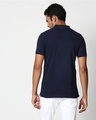 Shop Dark Navy-Neon Tangerine Contrast Collar Pique Polo T-Shirt-Design