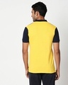 Shop Dark Navy-White-Cyber Yellow Triple Block Polo T-Shirt-Design