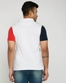 Shop Dark Navy-White-Imperial Red Triple Vertical Block Polo T-Shirt-Design