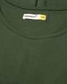 Shop Dark Olive Round Neck 3/4th Sleeve T-Shirt