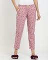 Shop Women's Pink All Over Floral Printed Pyjamas-Front