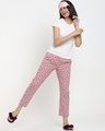Shop Women's Pink All Over Floral Printed Pyjamas-Full