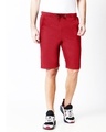 Shop Dark Red Casual Shorts-Front