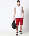 Shop Dark Red Casual Shorts-Full