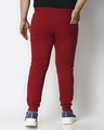 Shop Dark Red Plus Size Casual Jogger Pants-Full