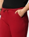 Shop Dark Red Plus Size Casual Jogger Pants