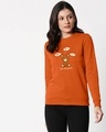 Shop Day Dreaming Bear Fleece Sweatshirt Burnt Orange Melange-Front