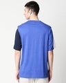 Shop Dazzling Blue Half and Half T-Shirt-Full