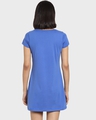 Shop Dazzling Blue Half Sleeve Round Neck Loungewear T-shirt Dress-Design