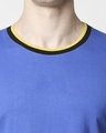 Shop Dazzling Blue Round neck Varsity H/S T-shirt