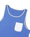 Shop Men's Dazzling Blue Contrast Binding Pocket Oversized Vest