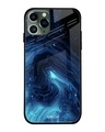 Shop Dazzling Ocean Printed Premium Glass Cover For iPhone 11 Pro Max (Impact Resistant, Matte Finish)-Front