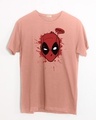 Shop Deadpool Abuse Half Sleeve T-Shirt (DPL)-Front