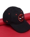Shop Unisex Black Deadpool Baseball Cap-Front