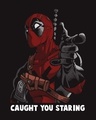 Shop Deadpool Caught You Half Sleeve T-Shirt (DPL)-Full