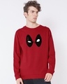 Shop Deadpool Eyes Fleece Light Sweatshirt (DPL)-Front