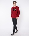 Shop Deadpool Eyes Fleece Light Sweatshirt (DPL)-Design