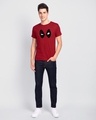 Shop Deadpool Eyes Half Sleeve T-Shirt (DPL)-Design