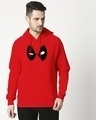 Shop Deadpool Eyes Stylised Panel Sweatshirt Hoodie-Front