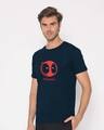 Shop Deadpool Face Half Sleeve T-Shirt (DPL)-Design