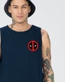 Shop Deadpool Face Printed Badge Vest ( DPL )-Front