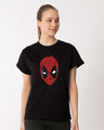 Shop Deadpool Mask Boyfriend T-Shirt (DPL)-Front