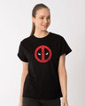 Shop Deadpool Minimal Boyfriend T-Shirt (DPL)-Front