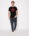 Shop Deadpool Minimal Half Sleeve T-Shirt (DPL)
