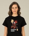Shop Deadpool Never Wrong Boyfriend T-Shirt (DPL)-Front
