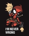 Shop Deadpool Never Wrong Half Sleeve T-Shirt (DPL)-Full