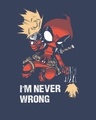 Shop Deadpool Never Wrong Half Sleeve T-Shirt (DPL)-Full