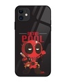 Shop Deadpool Premium Glass Cover for Apple iPhone 12-Front
