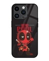 Shop Deadpool Premium Glass Cover for Apple iPhone 14 Pro-Front