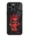 Shop Deadpool Premium Glass Cover for Apple iPhone 14 Pro Max-Front